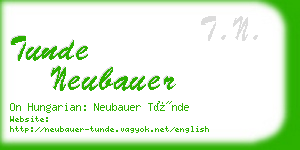 tunde neubauer business card